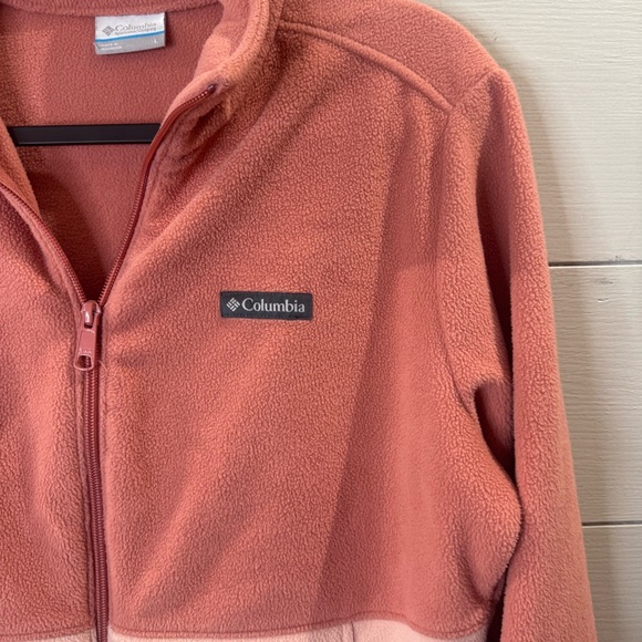 Columbia Women's Benton Springs Colorblock Full Zip Fleece Jacket Size Large - Picture 3 of 9
